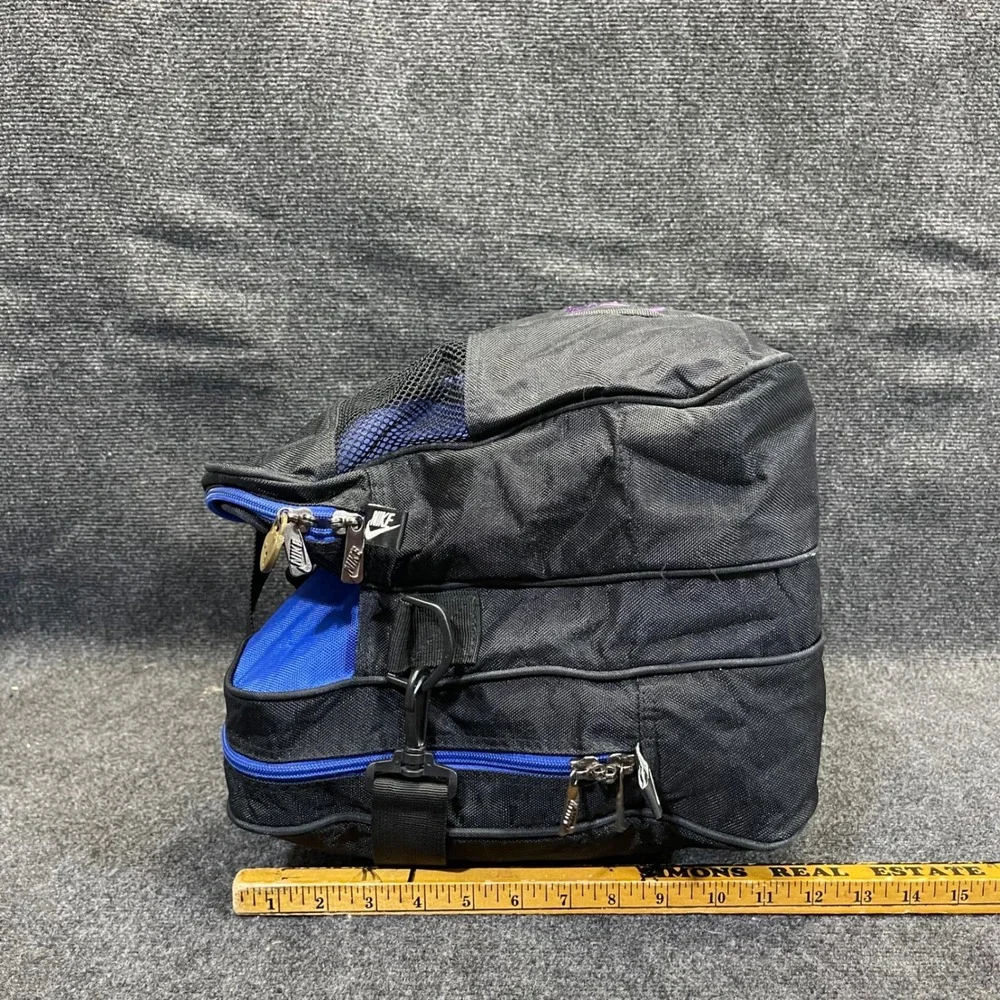 Nike F3-12-03-BTH Black/Blue Vintage Court Tennis Duffel Bag 100% Nylon Gym‎ Bag
